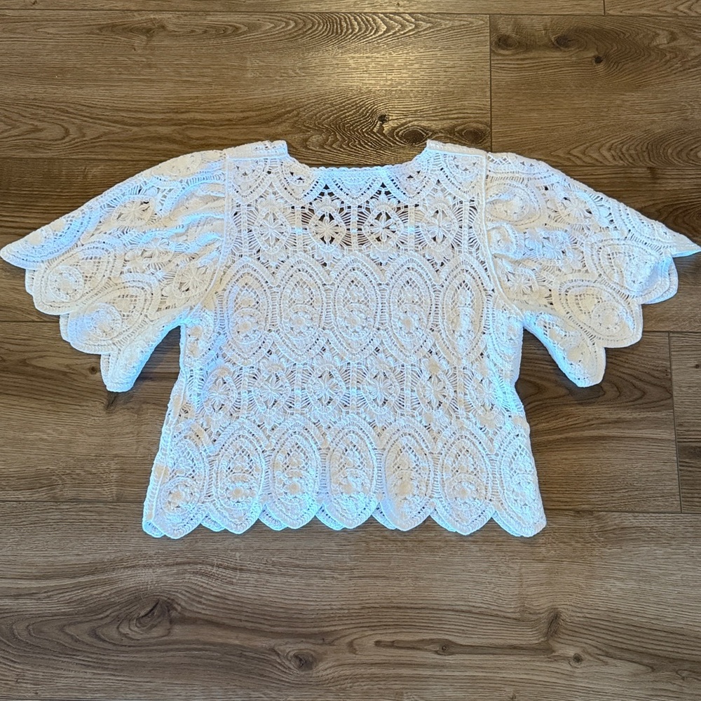 Solitaire Ivory Crochet Pattern sweater - Picture 10 of 10